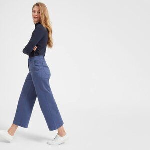 Everlane Wide Leg Crop Pants in Blue Size 2